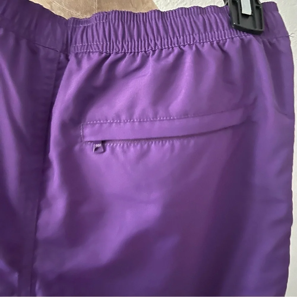 BAPE Purple Tiger SHORTS sz M Bathing Ape Japan Polyester Elastic Waist